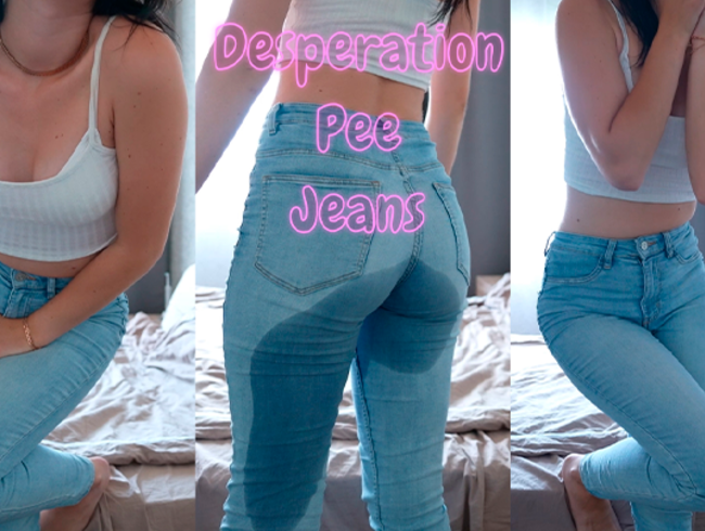 Thumbnail of Desperation Pee Jeans because the door is locked