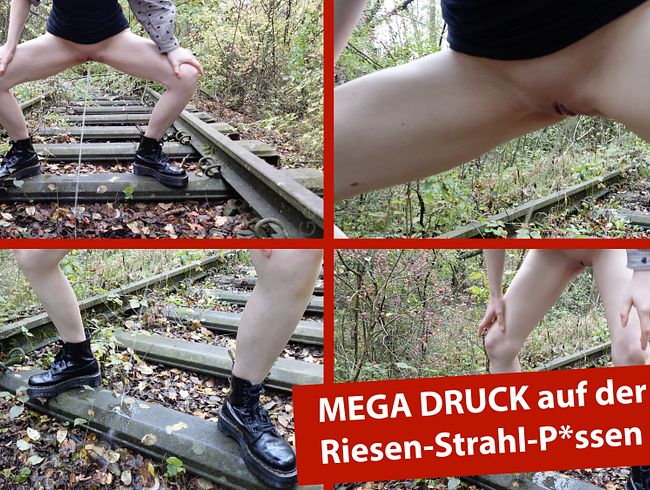 Thumbnail of I piss in a huge stream with full pressure on the tracks / golden shower