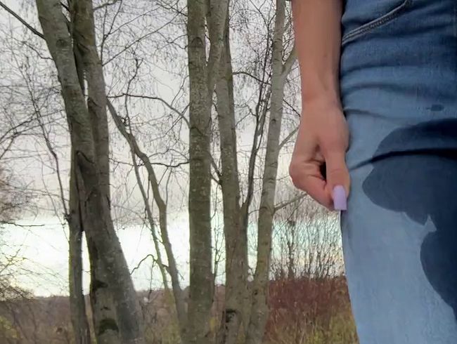 Thumbnail of Wetting Jeans while Smoke Public Outdoor Desperation