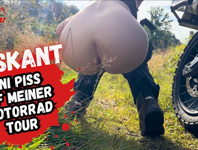 Hot mini piss on motorcycle tour!