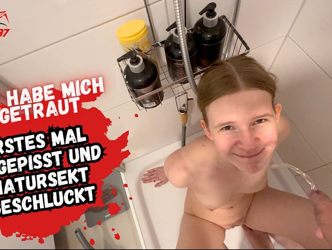 OMG! Absolutely breaking taboos! Trying pee for the first time!