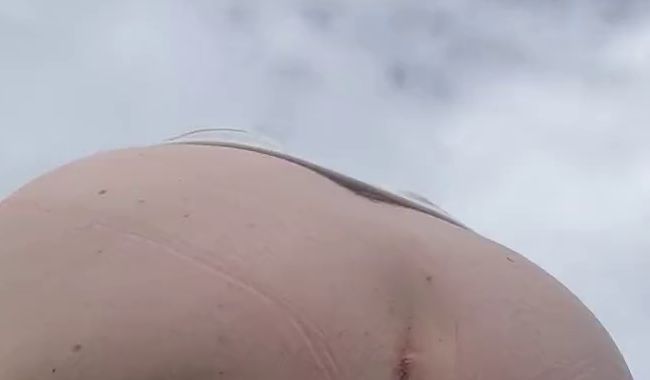 Wild peeing with a view